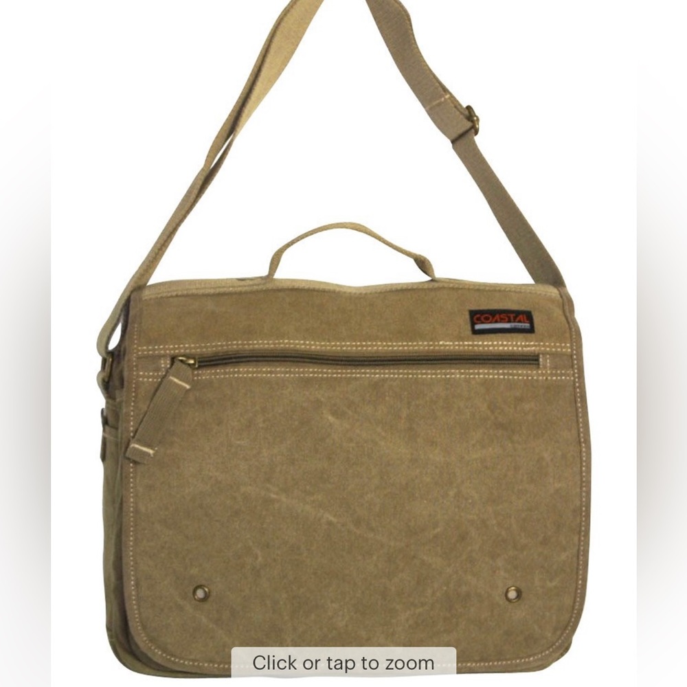 Coastal Canvas shoreline messenger laptop bag